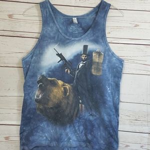 Abraham Lincoln Riding a Bear & Holding a Gun